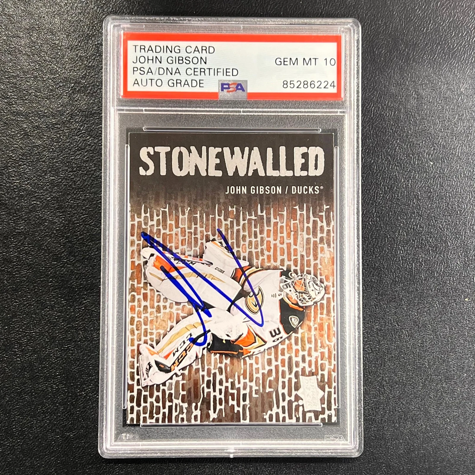 2018-19 Upper Deck Series One #SW-16 John Gibson Signed Card PSA/DNA AUTO 10 s