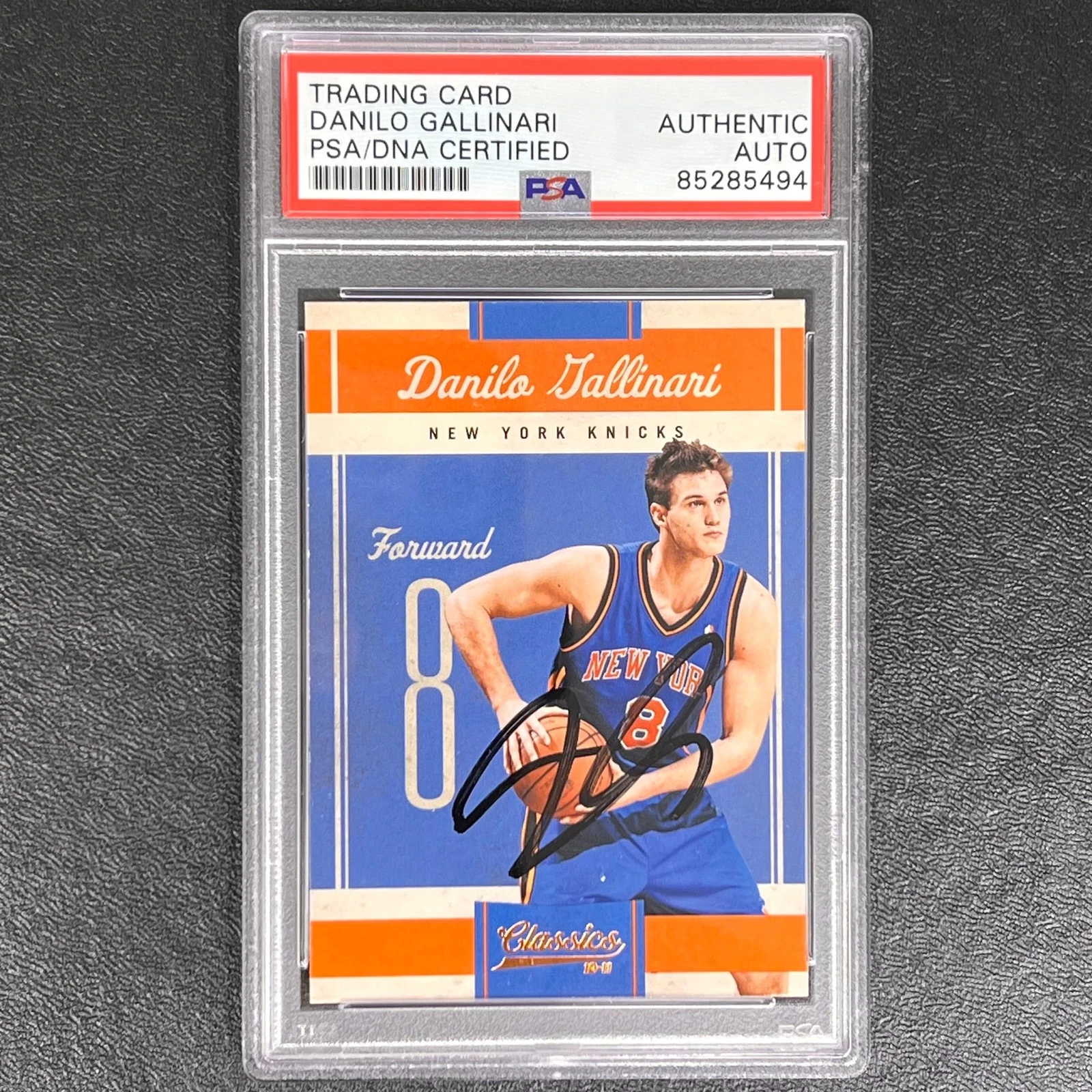 2010-2011 Panini Classics #57 Danilo Gallinari Signed Card AUTO PSA/DNA Slabbed