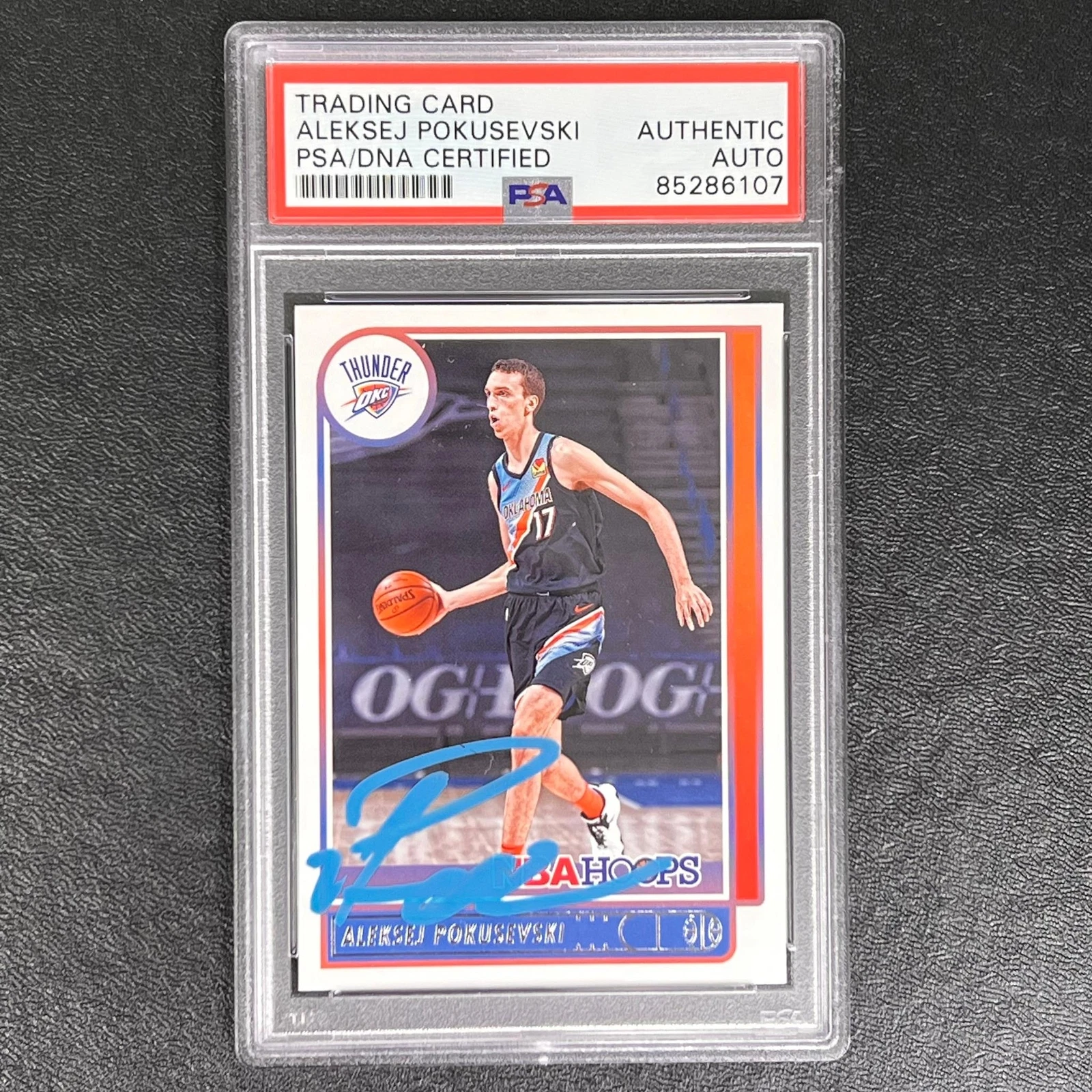 2021-22 Panini NBA Hoops #13 Aleksej Pokusevski Signed Card AUTO PSA/DNA Slabbed