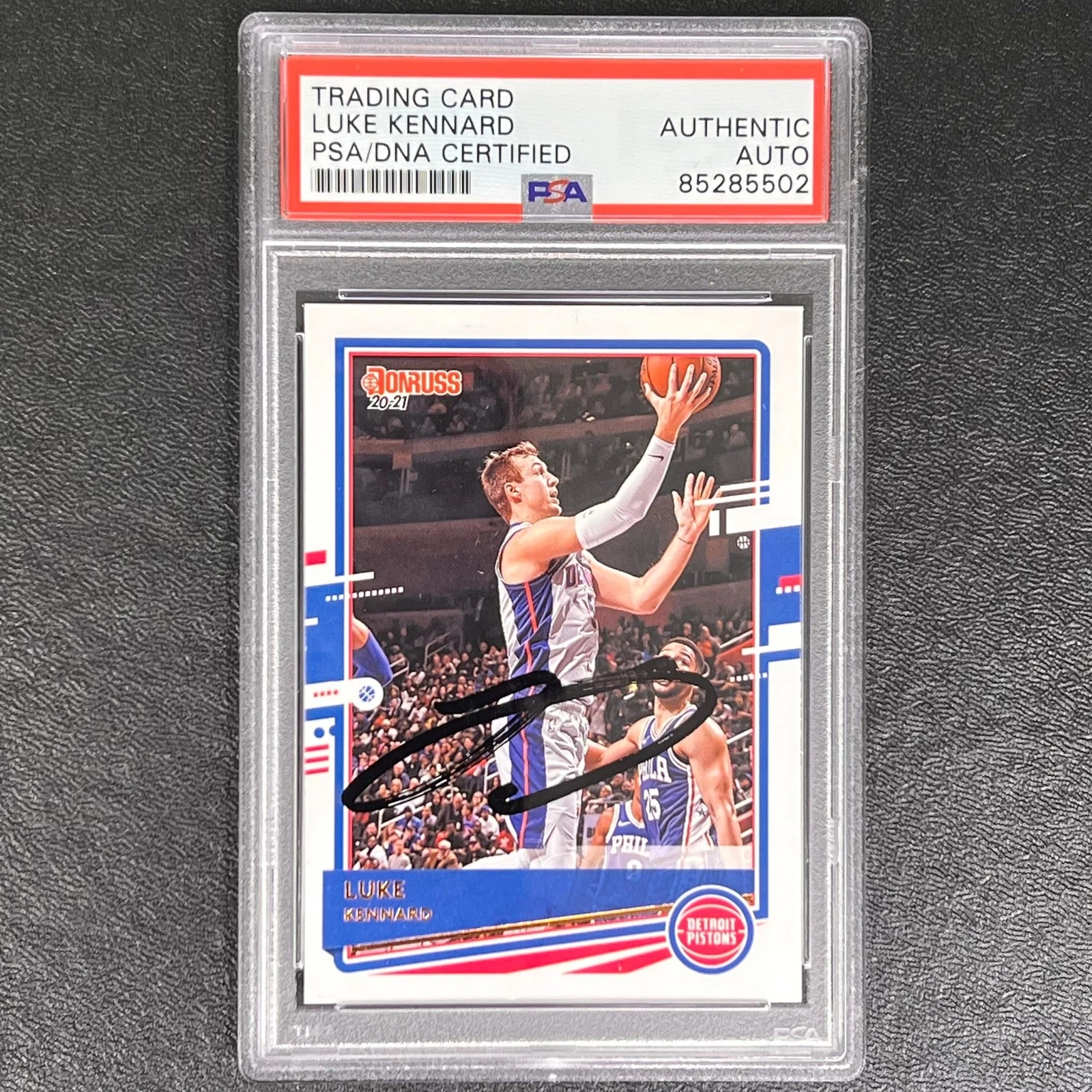 2020-21 Panini Donruss #117 Luke Kennard Signed Card AUTO PSA/DNA Slabbed Piston
