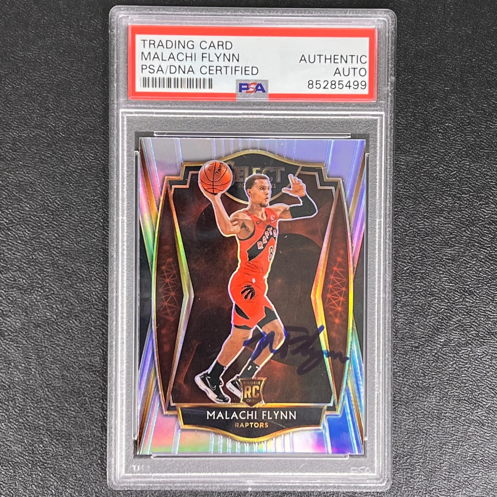 2021-22 Panini America RC #170 MALACHI FLYNN Signed Card AUTO PSA/DNA Slabbed Ra