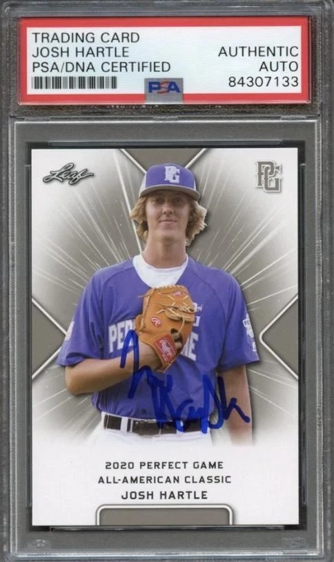 2020 Leaf Perfect Game Josh Hartle Signed Card AUTO PSA Slabbed