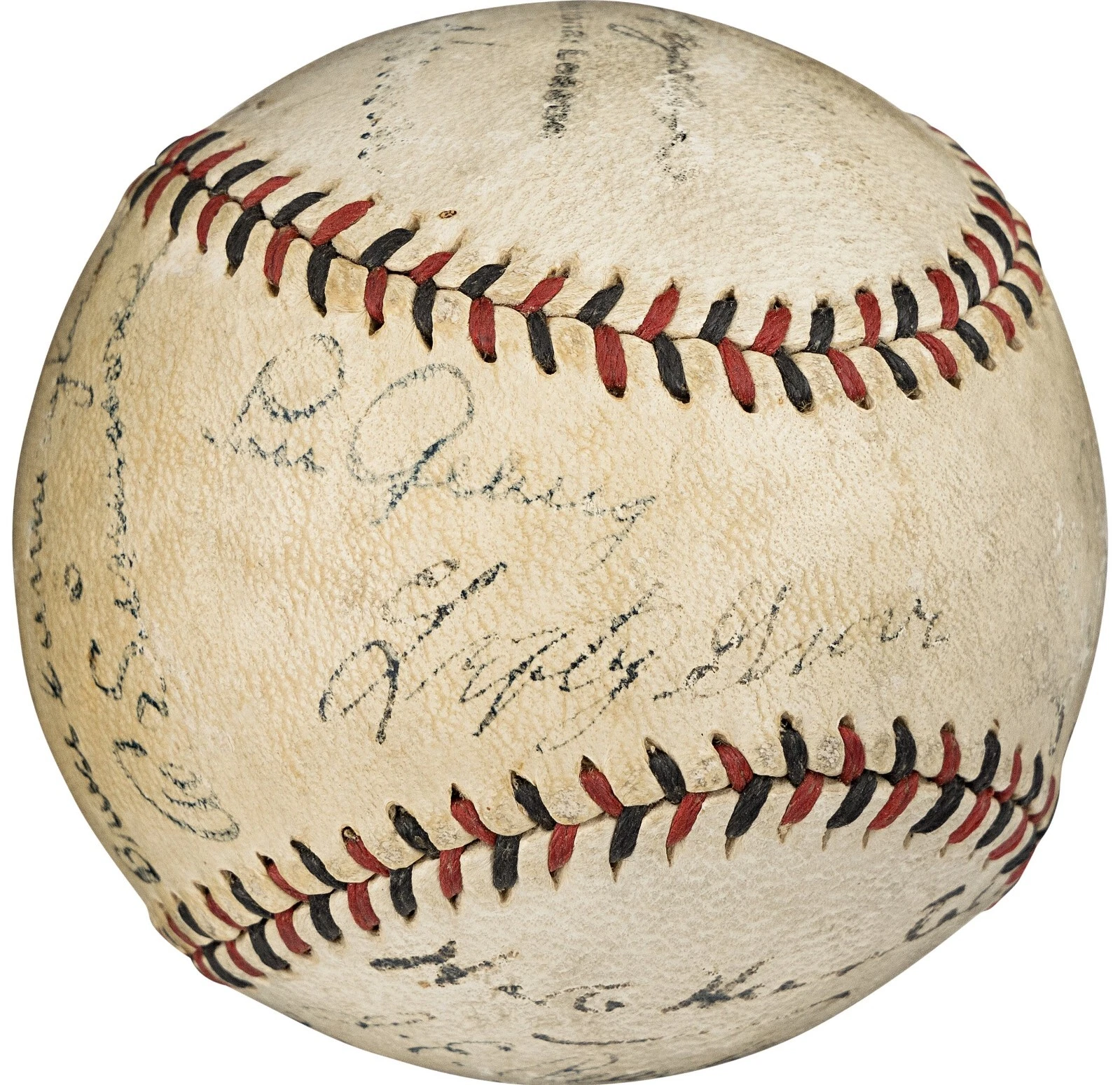 1931 TOUR OF JAPAN TEAM SIGNED BASEBALL WITH LOU GEHRIG PSA DNA & BECKETT COA COLLECTIBLE MEMORABILIA