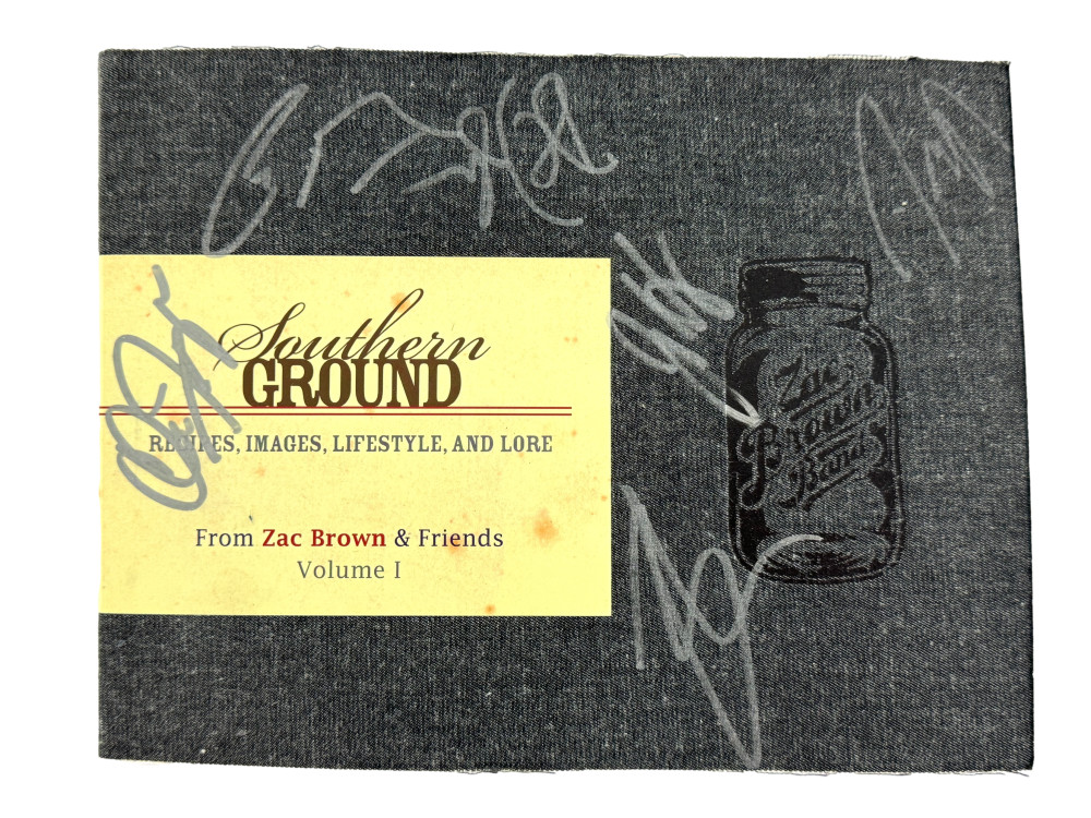 ZAC BROWN BAND X6 SIGNED AUTOGRAPH SOUTHERN GROUND RECIPE BOOK W/ JSA COA COLLECTIBLE MEMORABILIA