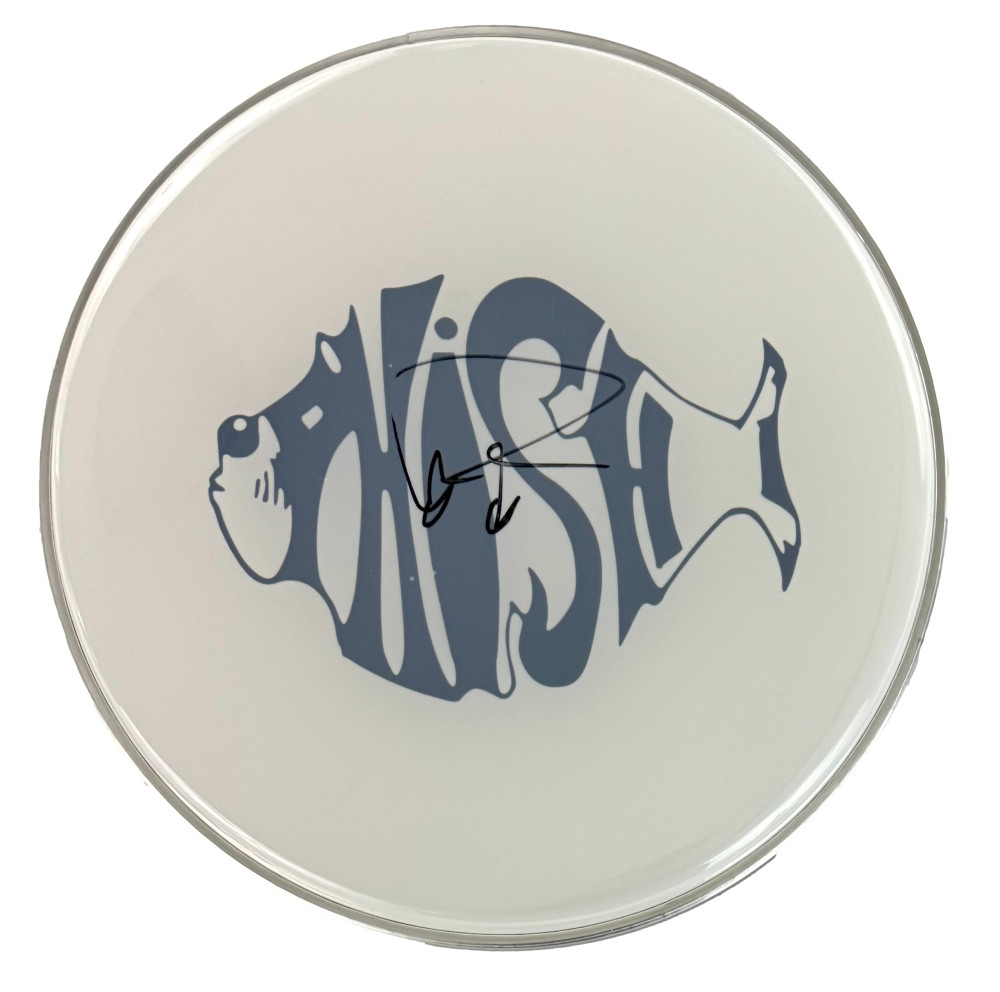 TREY ANASTASIO PHISH SIGNED AUTOGRAPH 12″ DRUMHEAD – EVOLVE JUNTA W/ JSA COA COLLECTIBLE MEMORABILIA