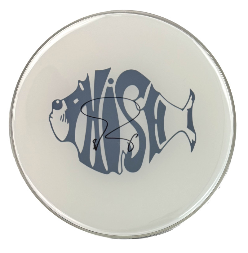 TREY ANASTASIO PHISH SIGNED AUTOGRAPH 12″ DRUMHEAD – RIFT HOIST JUNTA W/ JSA COA COLLECTIBLE MEMORABILIA