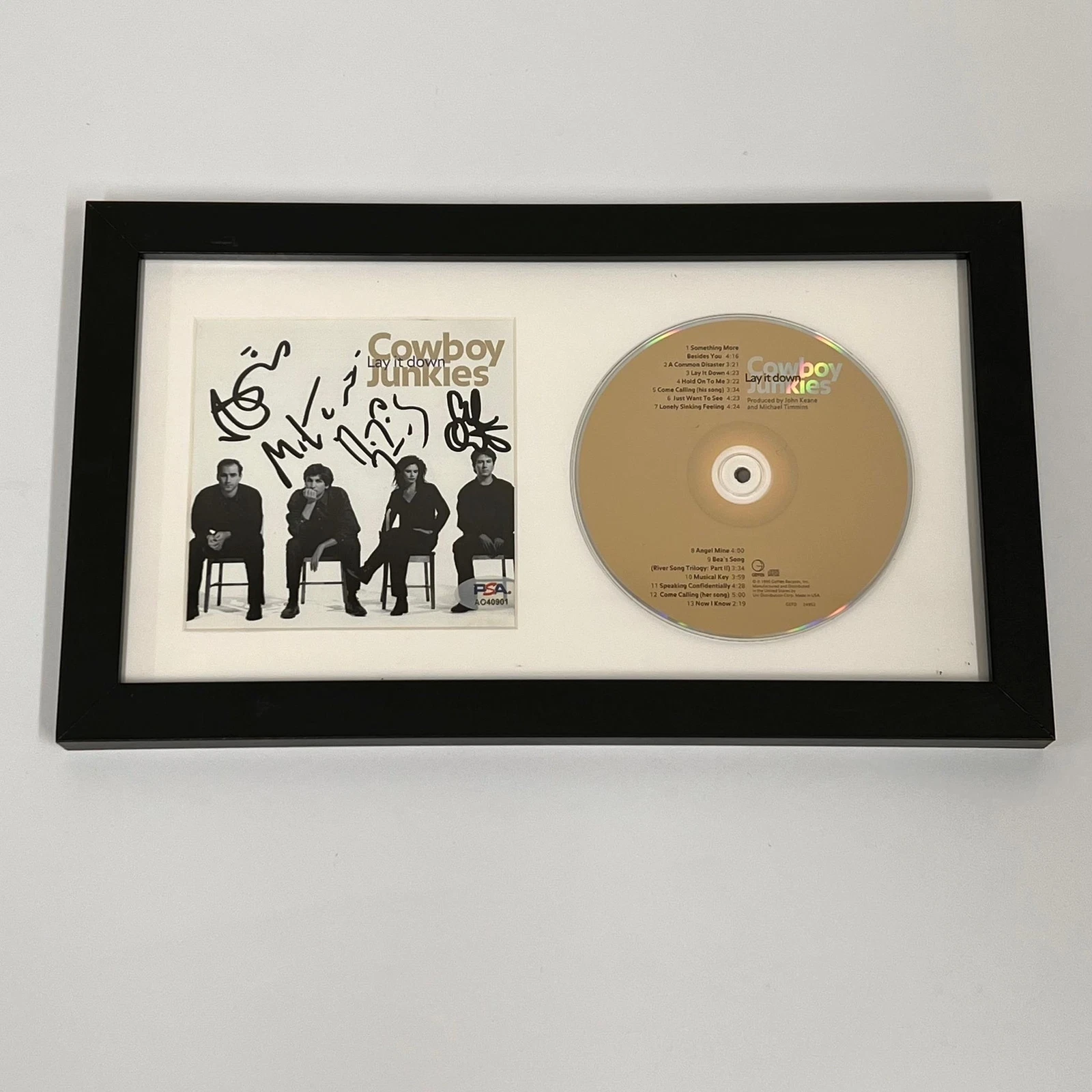 Cowboy Junkies Signed Lay It Down Album CD Cover Framed PSA/DNA Autographed Musi