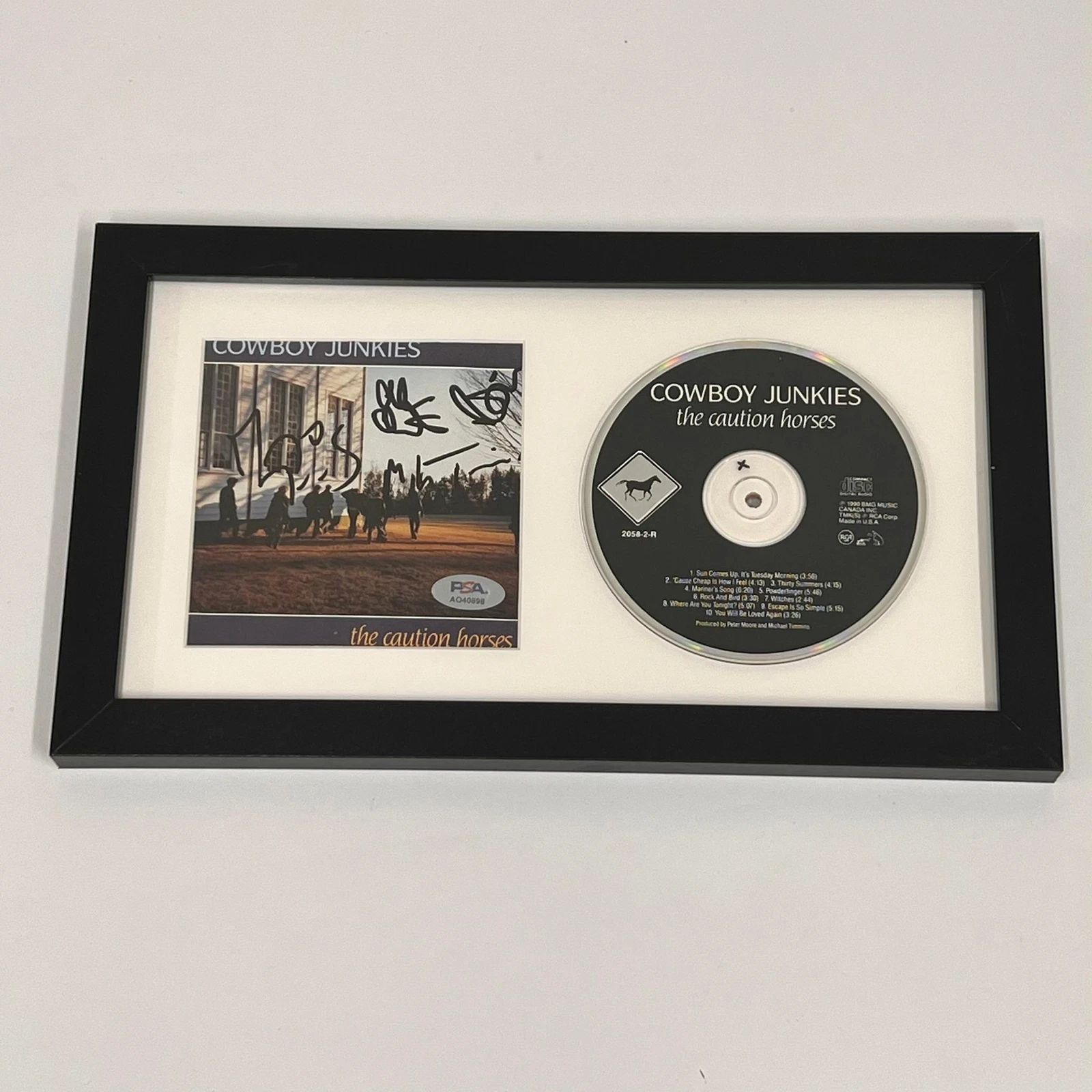 Margo Timmins Signed The Caution Horses Album CD Cover Framed PSA/DNA Autographe