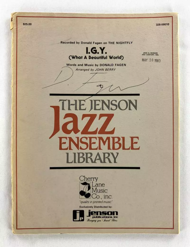 Donald Fagen Steely Dan Signed Autograph I.G.Y. Sheet Music Booklet w/ JSA COA