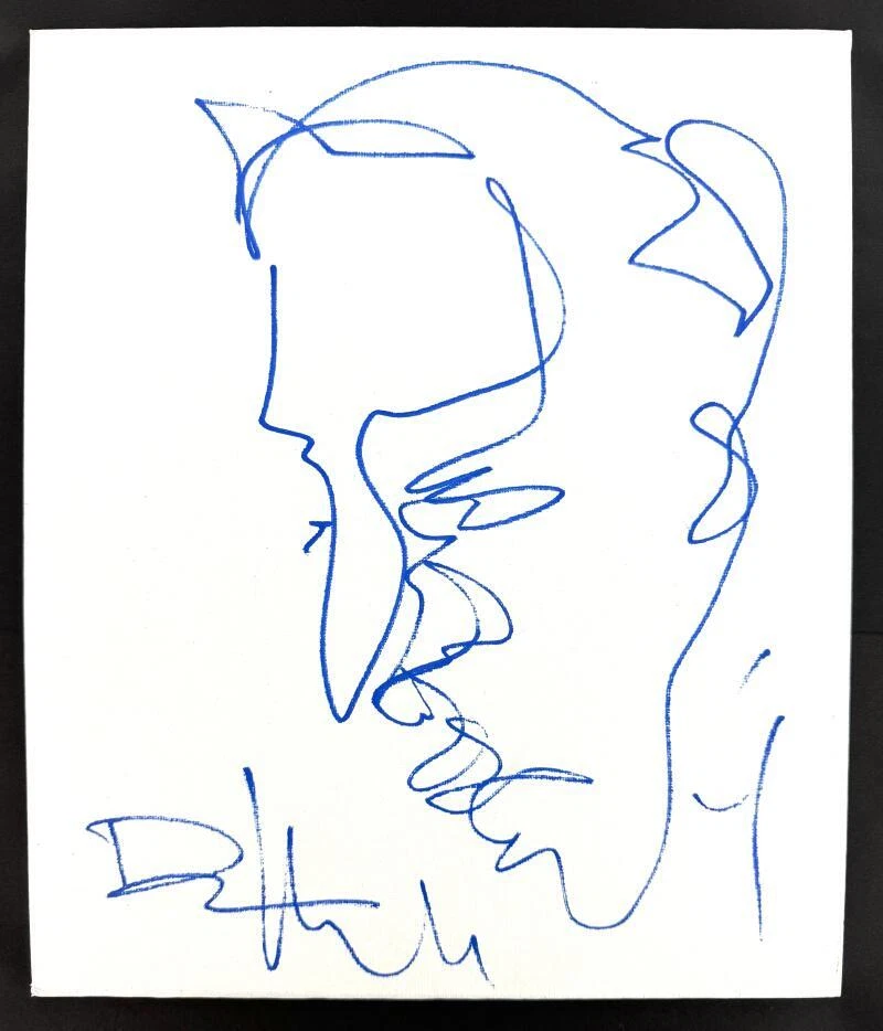 Dave Matthews Signed Autograph 10x12 Original Art Sketch on Cavas Board Beckett
