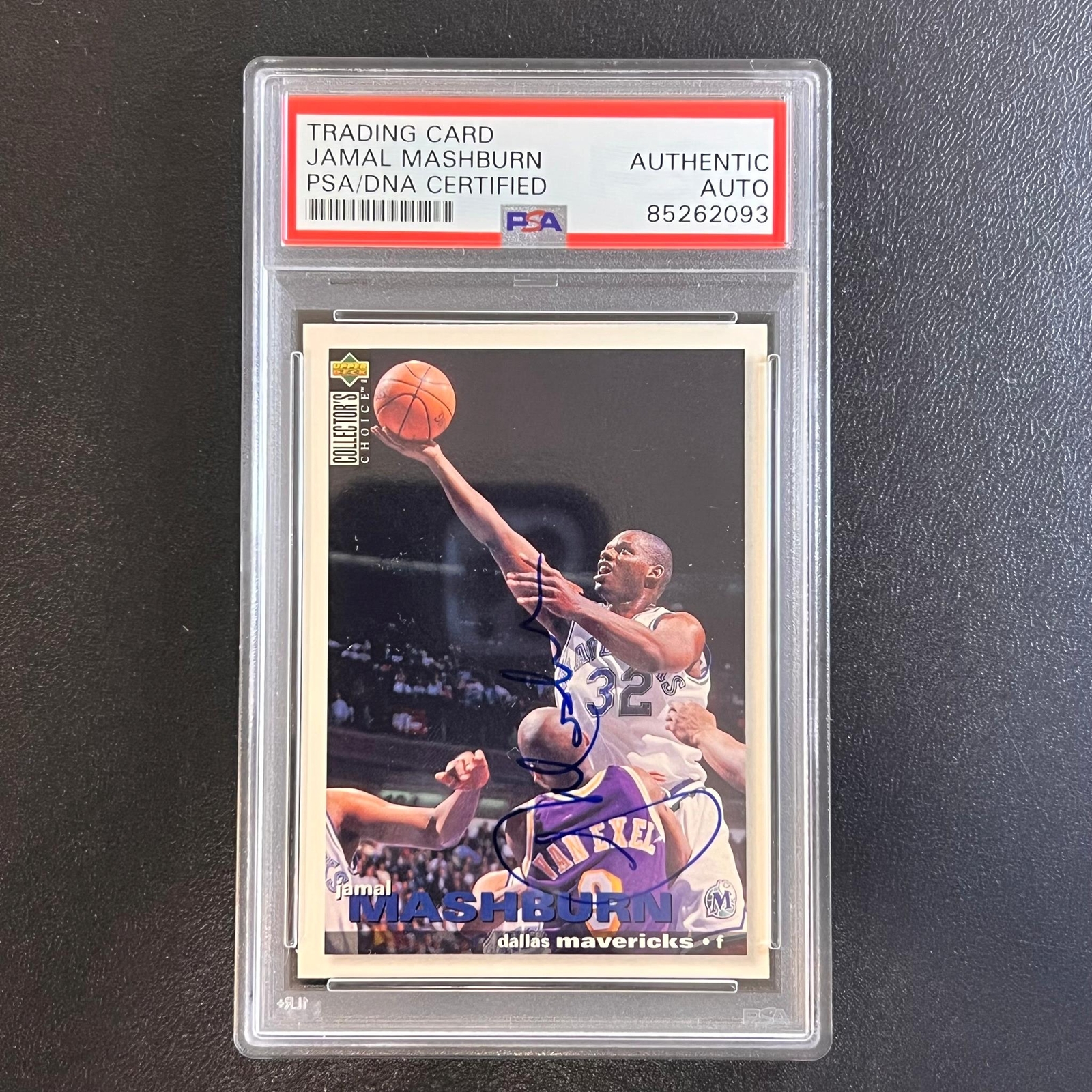 1995 Upper Deck Collector's Choice #307 Jamal Mashburn Signed Card PSA Slabbed M