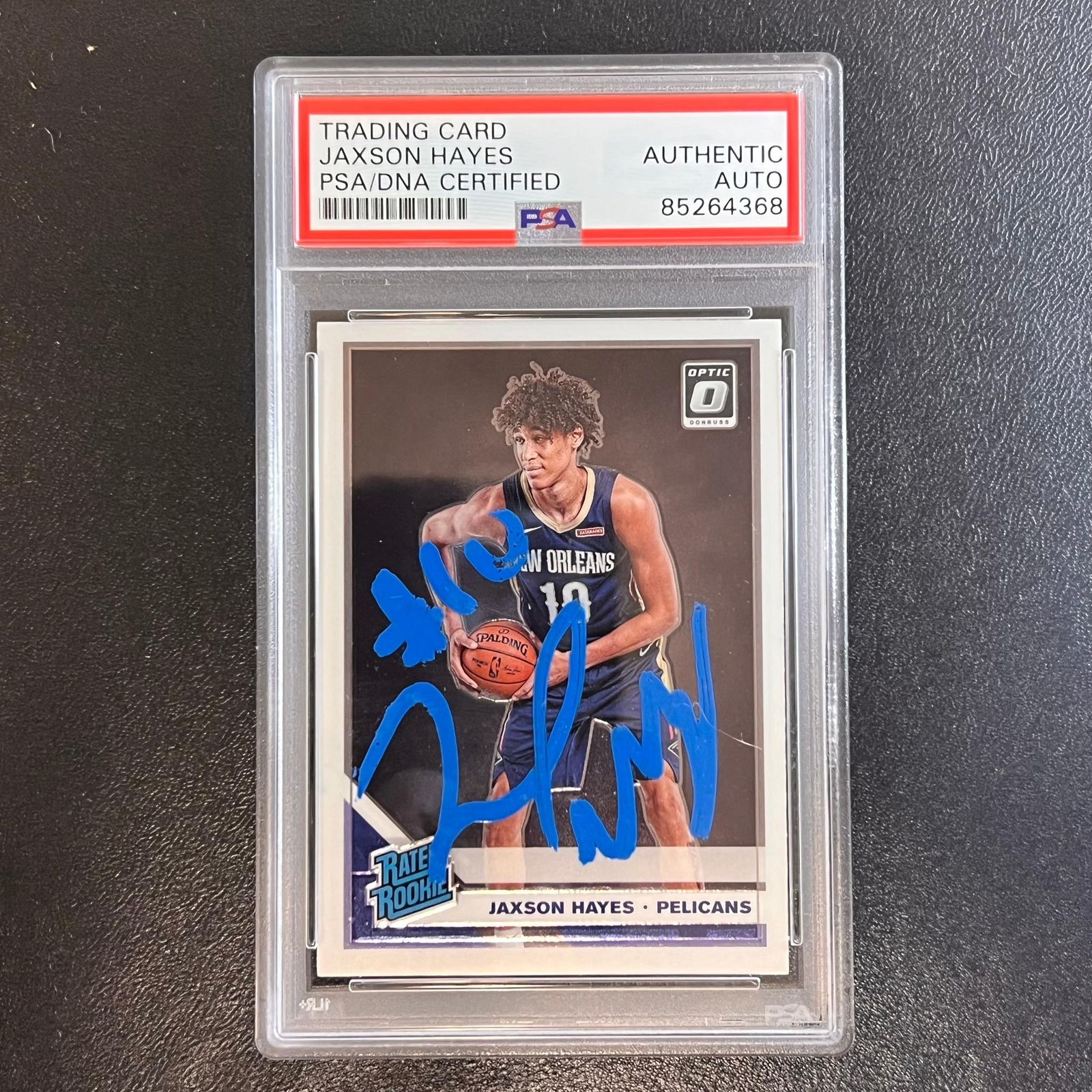 2019-20 Panini Donruss Optic Basketball #190 Jaxson Hayes Signed Card AUTO PSA S