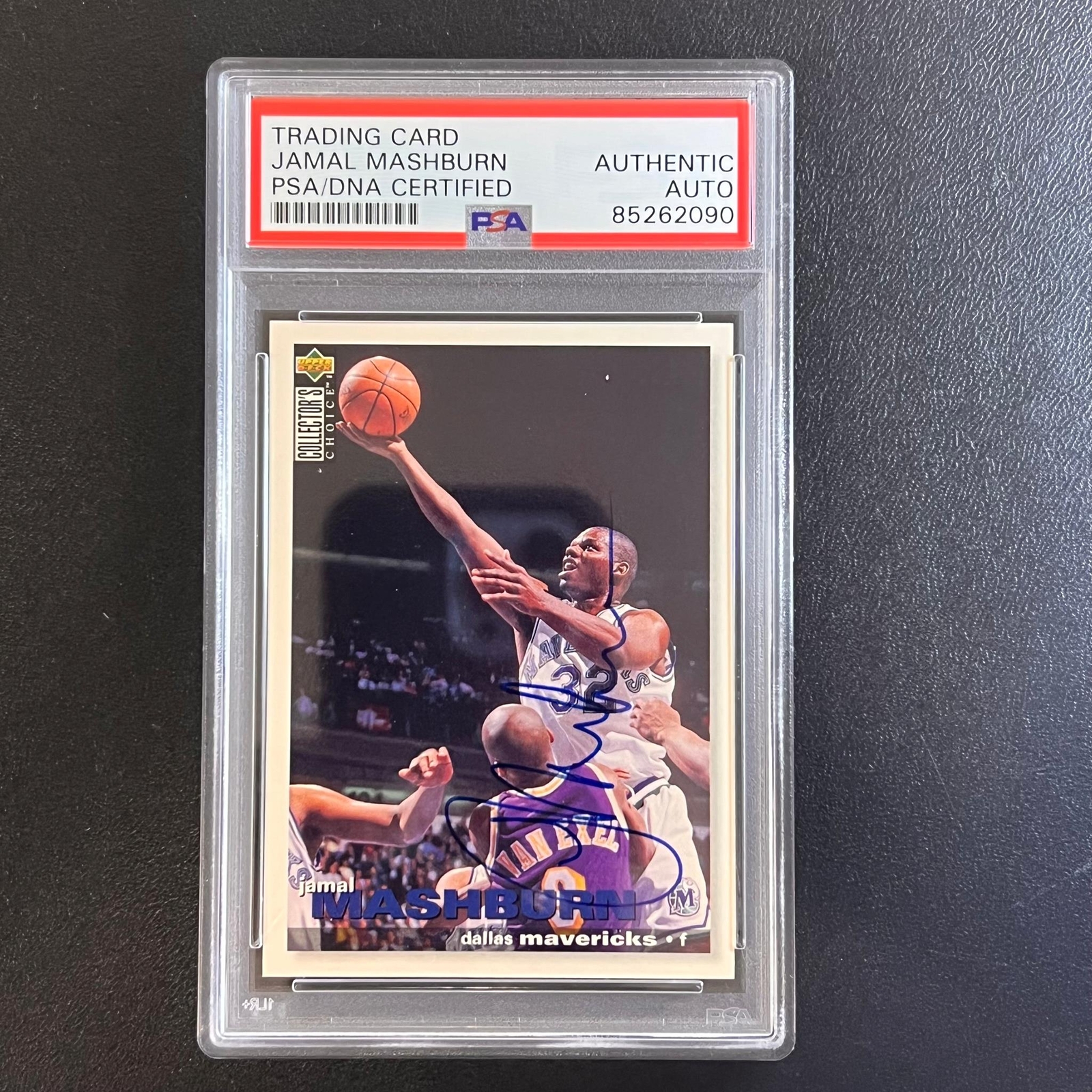 1995 Upper Deck Collector's Choice #307 Jamal Mashburn Signed Card PSA Slabbed M