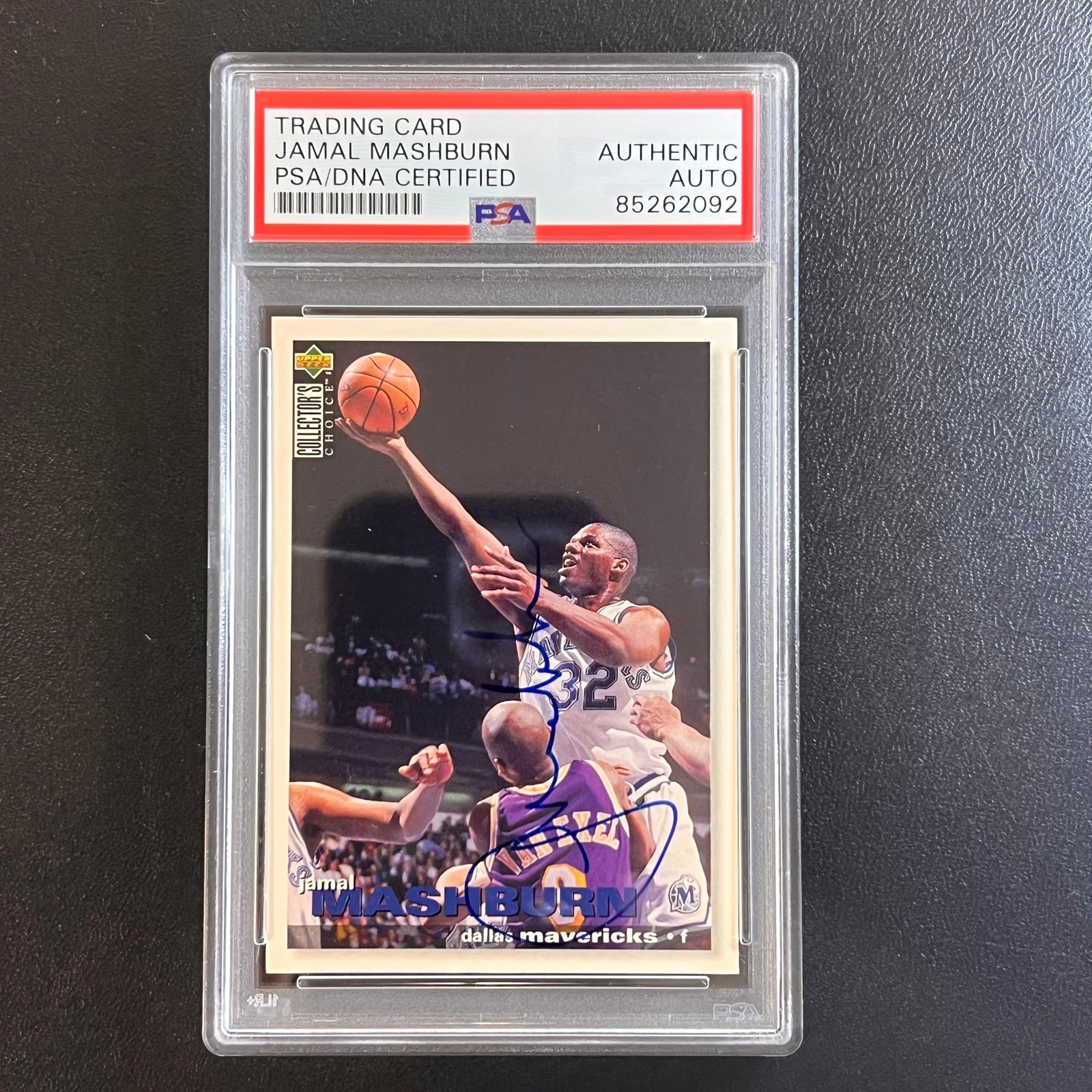 1995 Upper Deck Collector's Choice #307 Jamal Mashburn Signed Card PSA Slabbed M