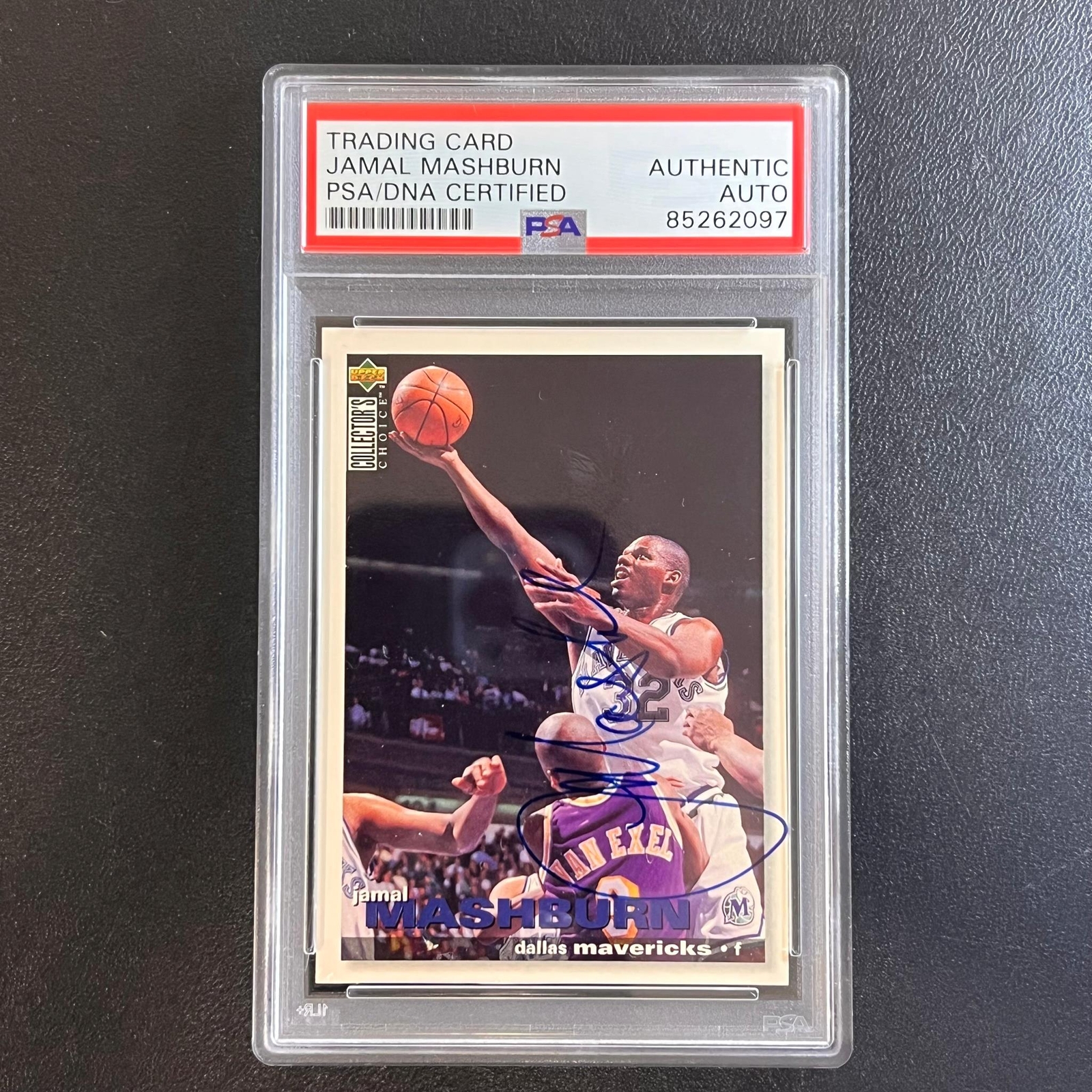 1995 Upper Deck Collector's Choice #307 Jamal Mashburn Signed Card PSA Slabbed M