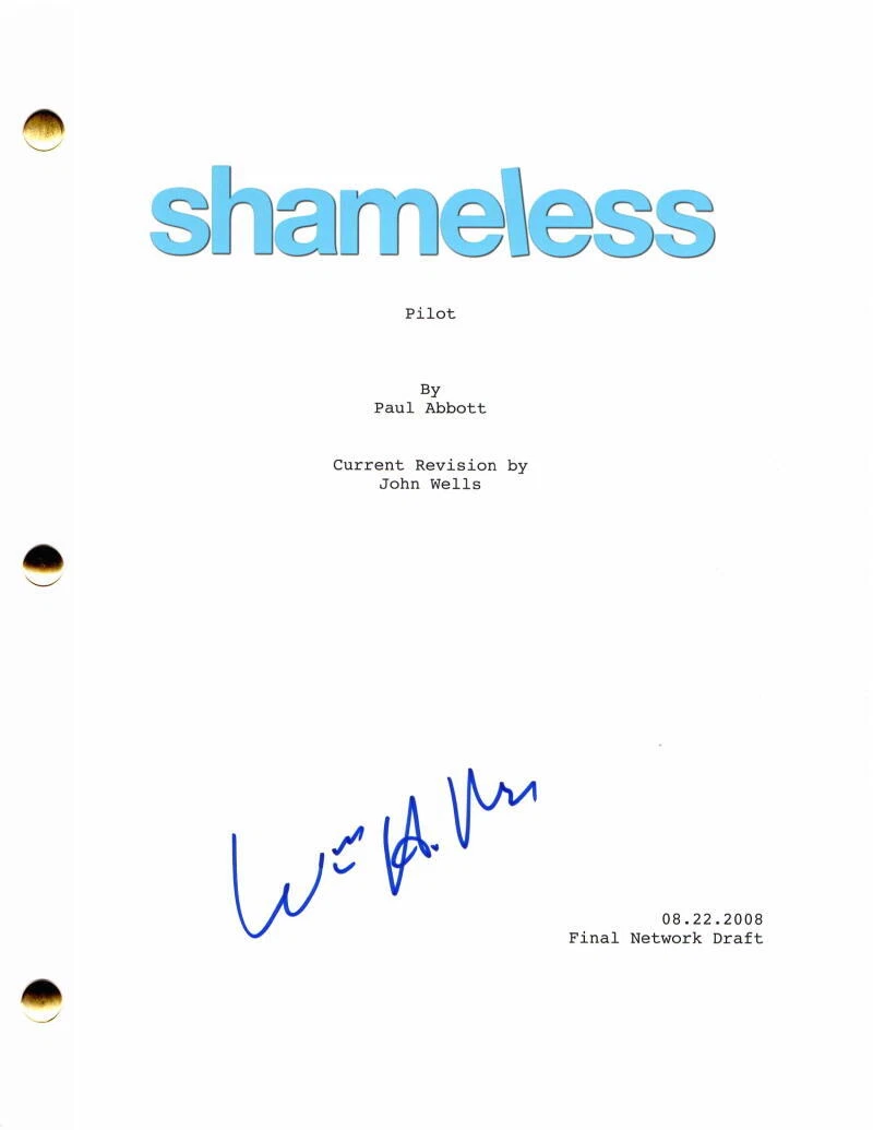 WILLIAM H MACY SIGNED AUTOGRAPH SHAMLESS FULL PILOT SCRIPT - W/ EMMY ROSSUM