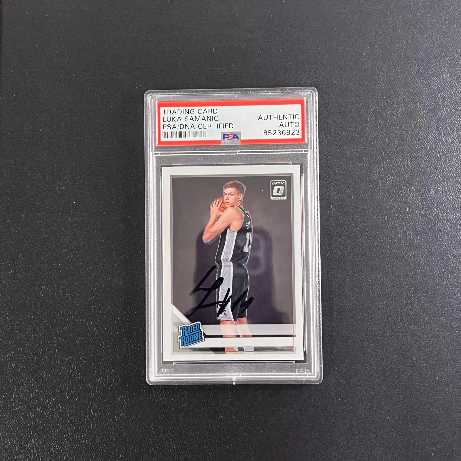 2019-20 Panini Donruss Optic #176 Luka Samanic Signed Card AUTO PSA Slabbed Spur