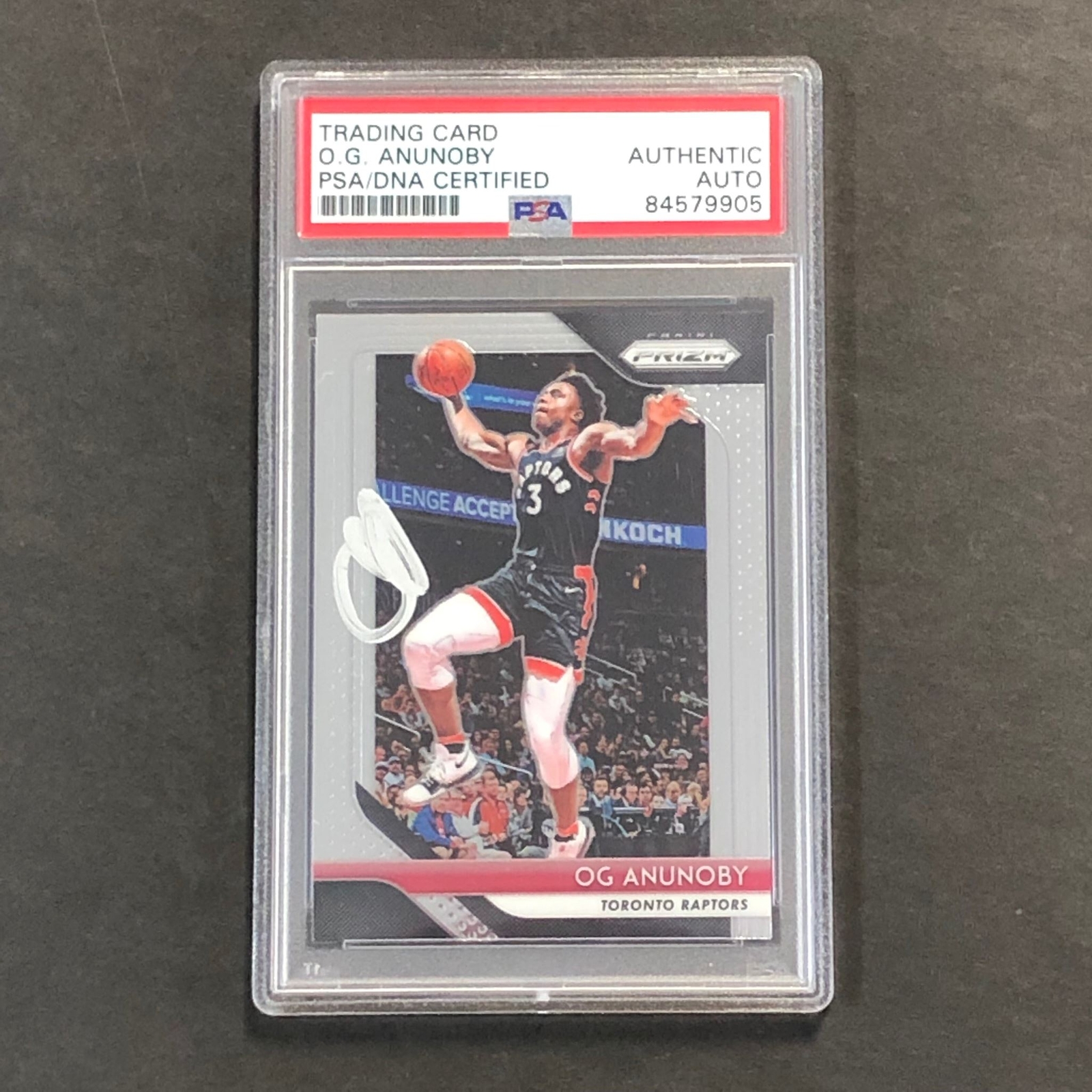 2018-19 Panini Prizm #63 Og Anunoby Signed Card AUTO PSA Slabbed Raptors