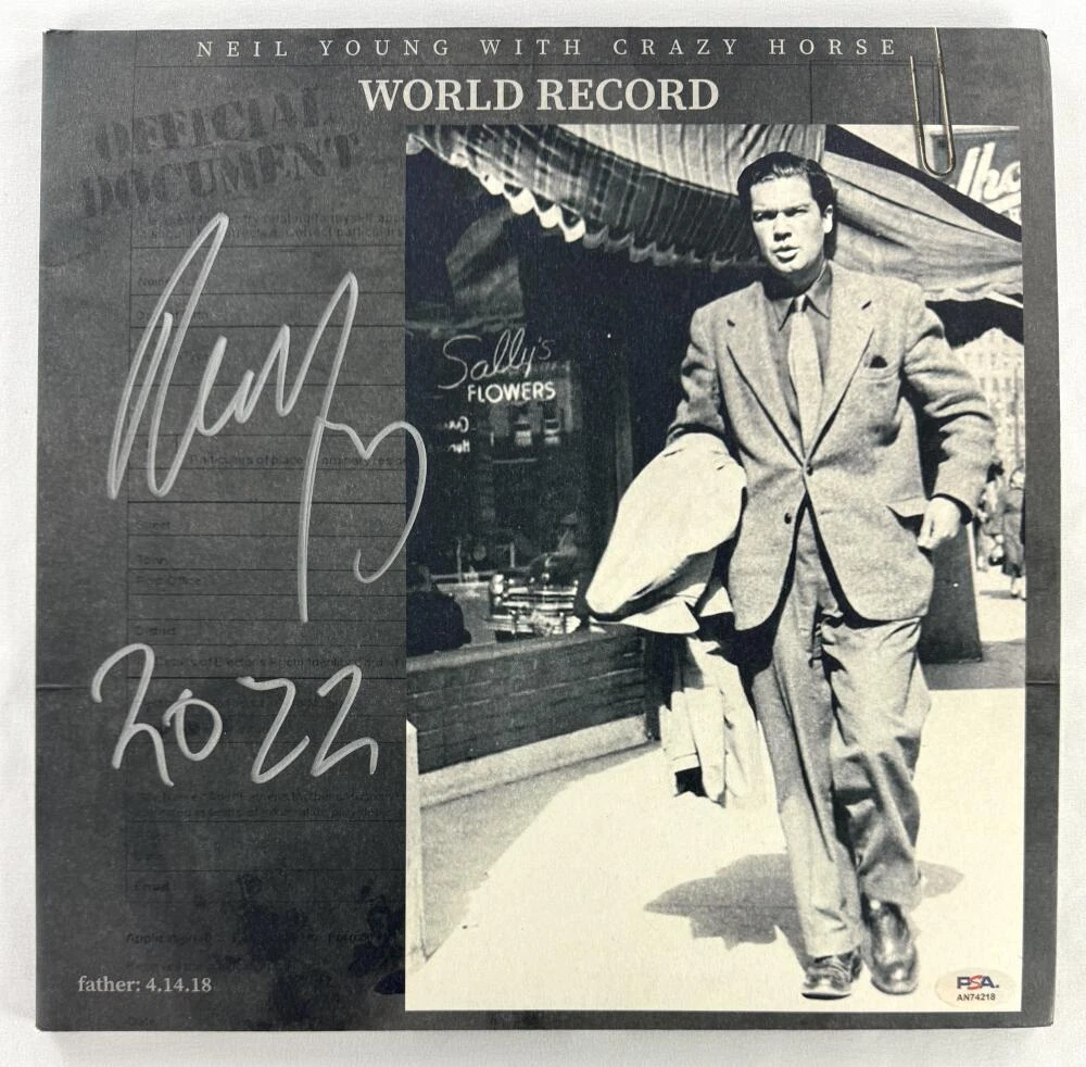Neil Young Crazy Horse Signed Autograph Album Vinyl Record LP - World Record PSA
