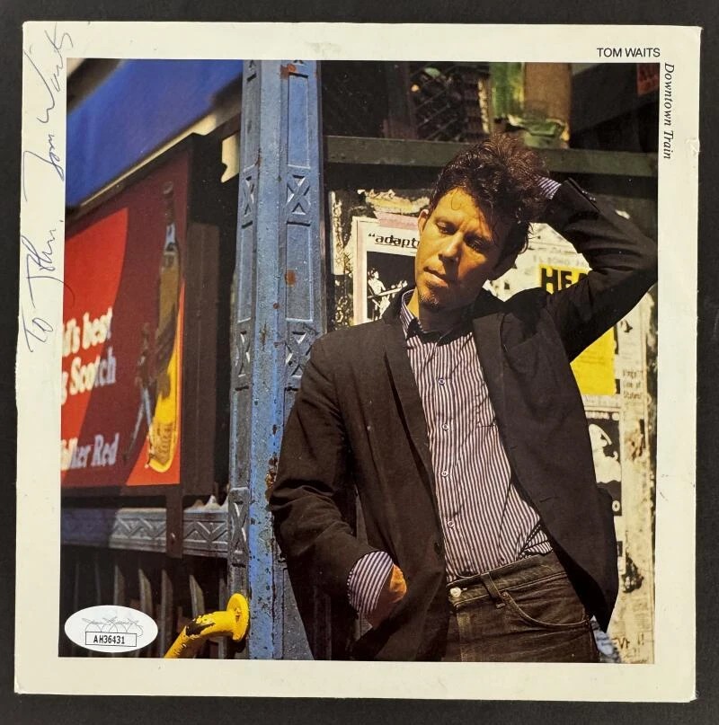 Tom Waits Signed Autograph 45 RMP Vinyl Record - Downtown Train w/ JSA COA