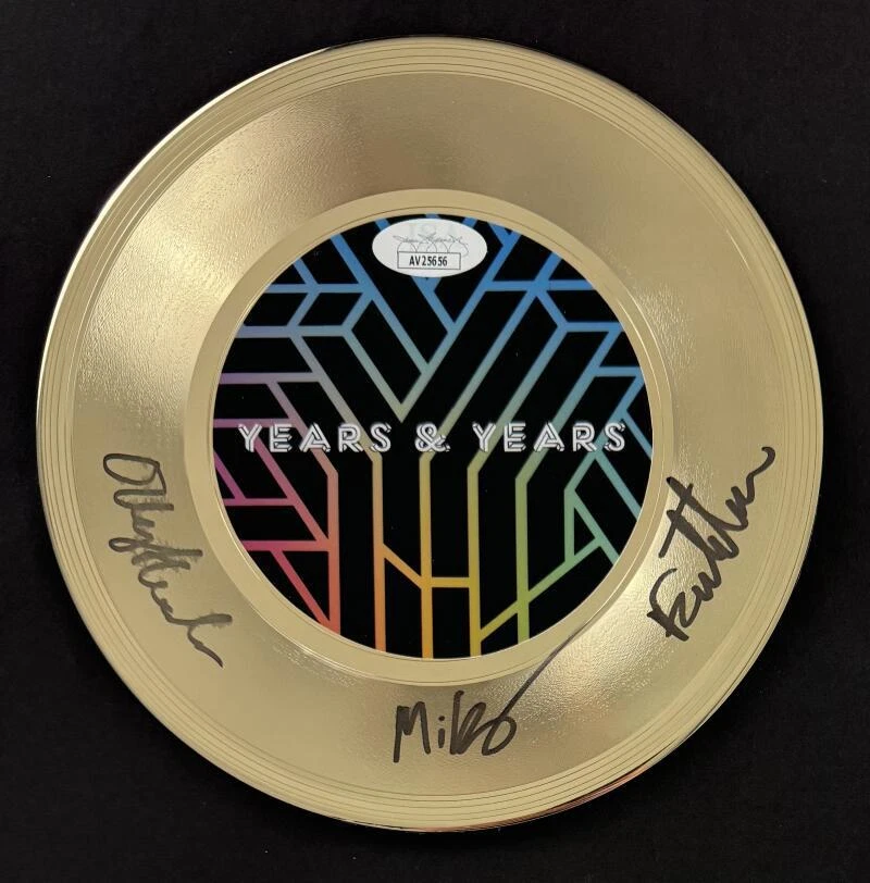 Years & Years Band Signed Autograph Commemorative Gold 45 RMP Vinyl Record JSA