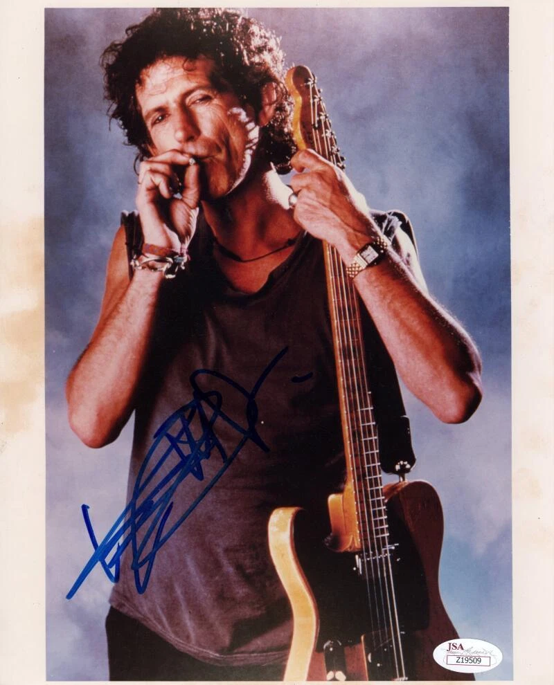 Keith Richards Rolling Stones Signed Autograph 8x10 Photo - Rare Image! JSA COA