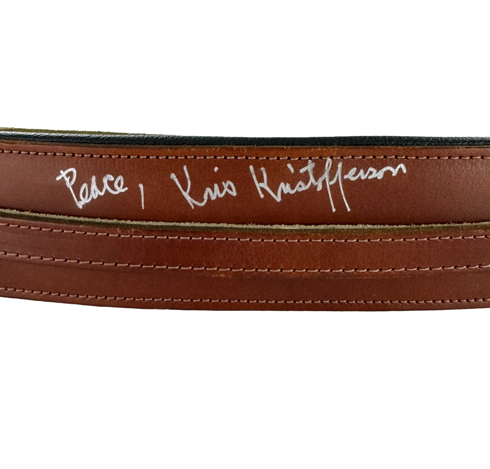 Kris Kristofferson Signed Autograph Guitar Strap - The Highwaymen w/ JSA COA