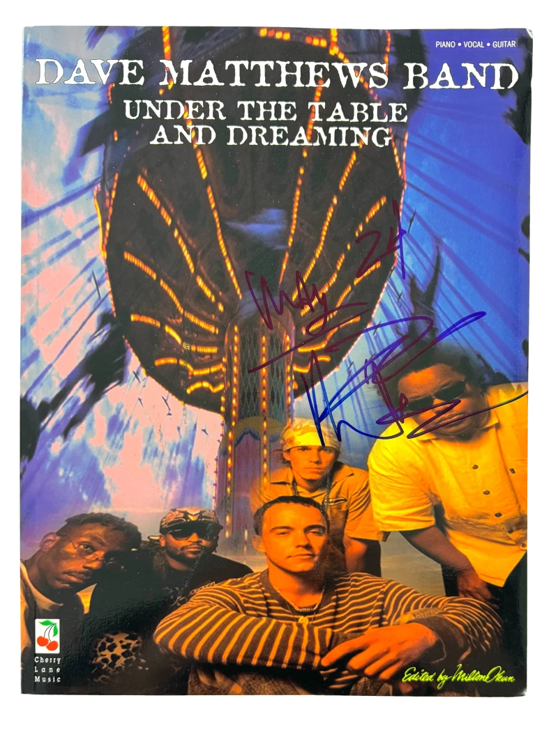 Dave Matthews Signed Autograph Under the Table Music Book Songbook Beckett COA