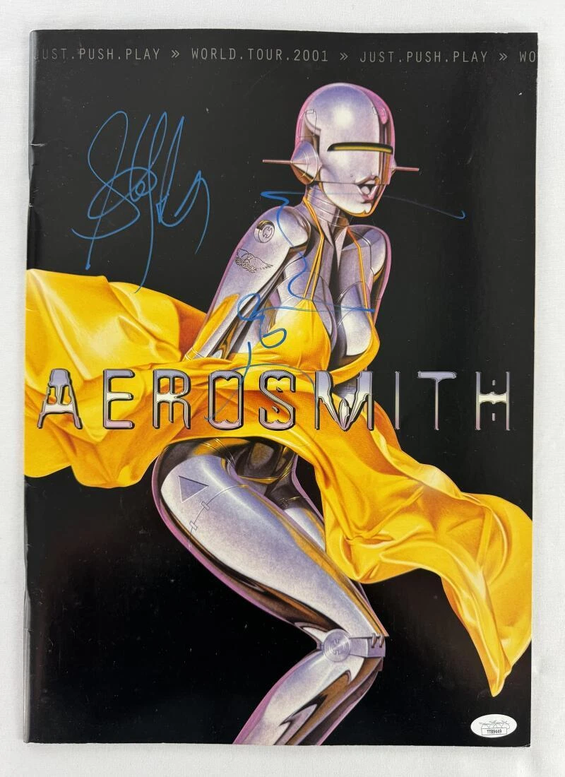 Joe Perry Steven Tyler Signed Autograph Aerosmith Tour Concert Program Book JSA