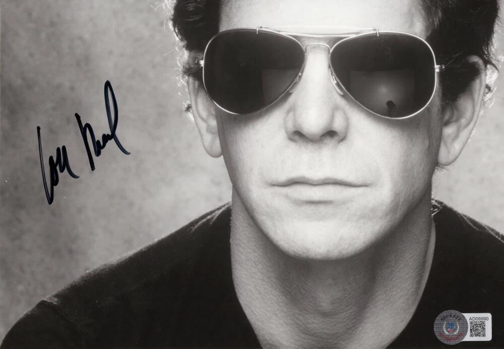 Lou Reed The Velvet Underground Signed Autograph 6.5x9 Photo w/ Beckett COA