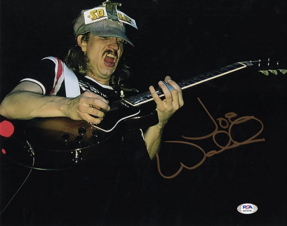 Joe Walsh Eagles Signed Autograph 11x14 Photo - Hotel California Guitar God PSA