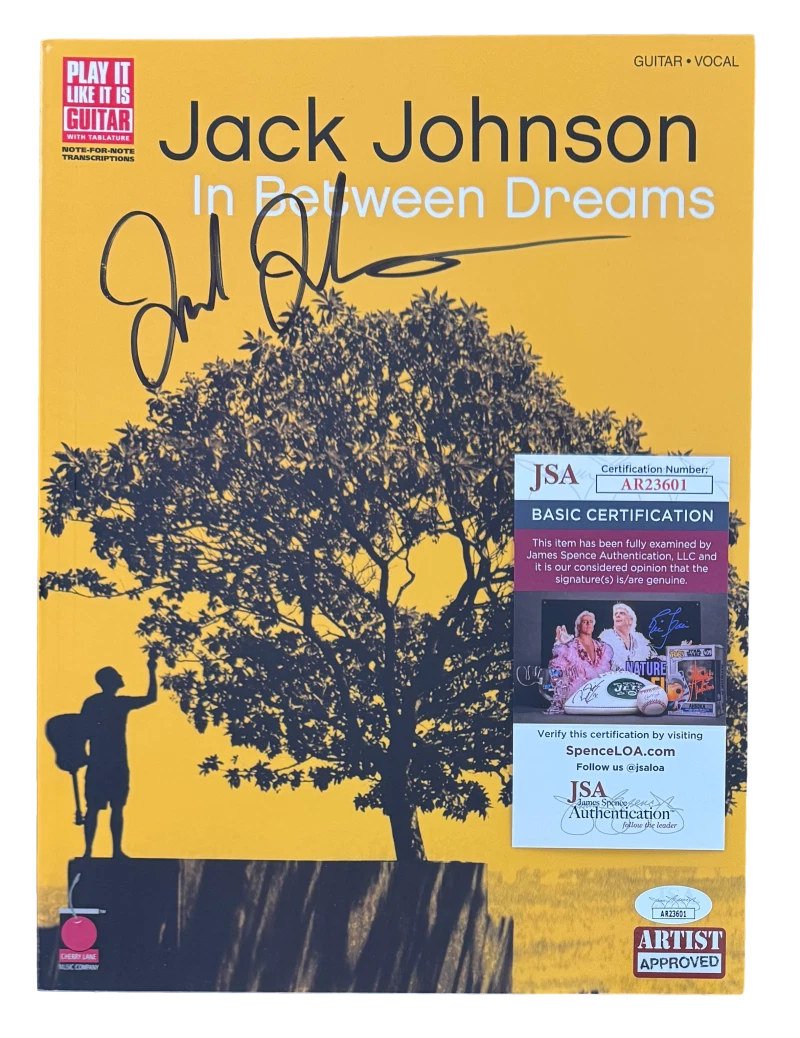 Jack Johnson Signed Autograph In Between Dreams Sheet Music Book Songbook w/ JSA
