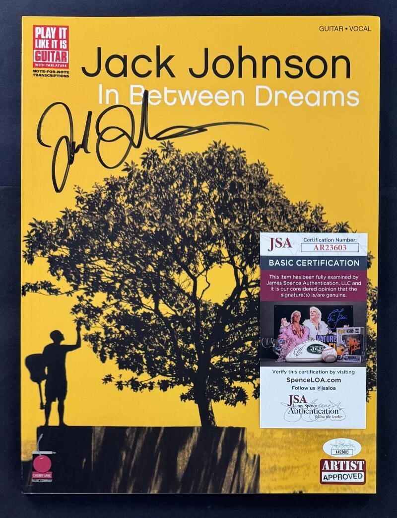 Jack Johnson Signed Autograph In Between Dreams Sheet Music Booklet w/ JSA COA
