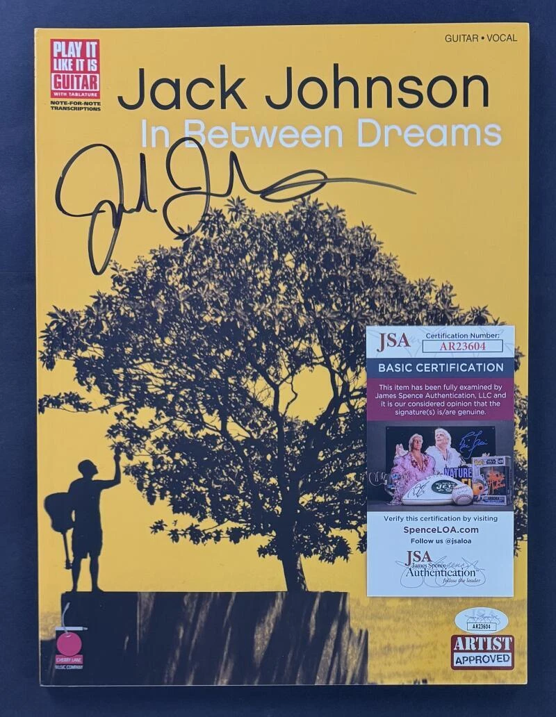 Jack Johnson Signed Autograph In Between Dreams Sheet Music Booklet - JSA COA