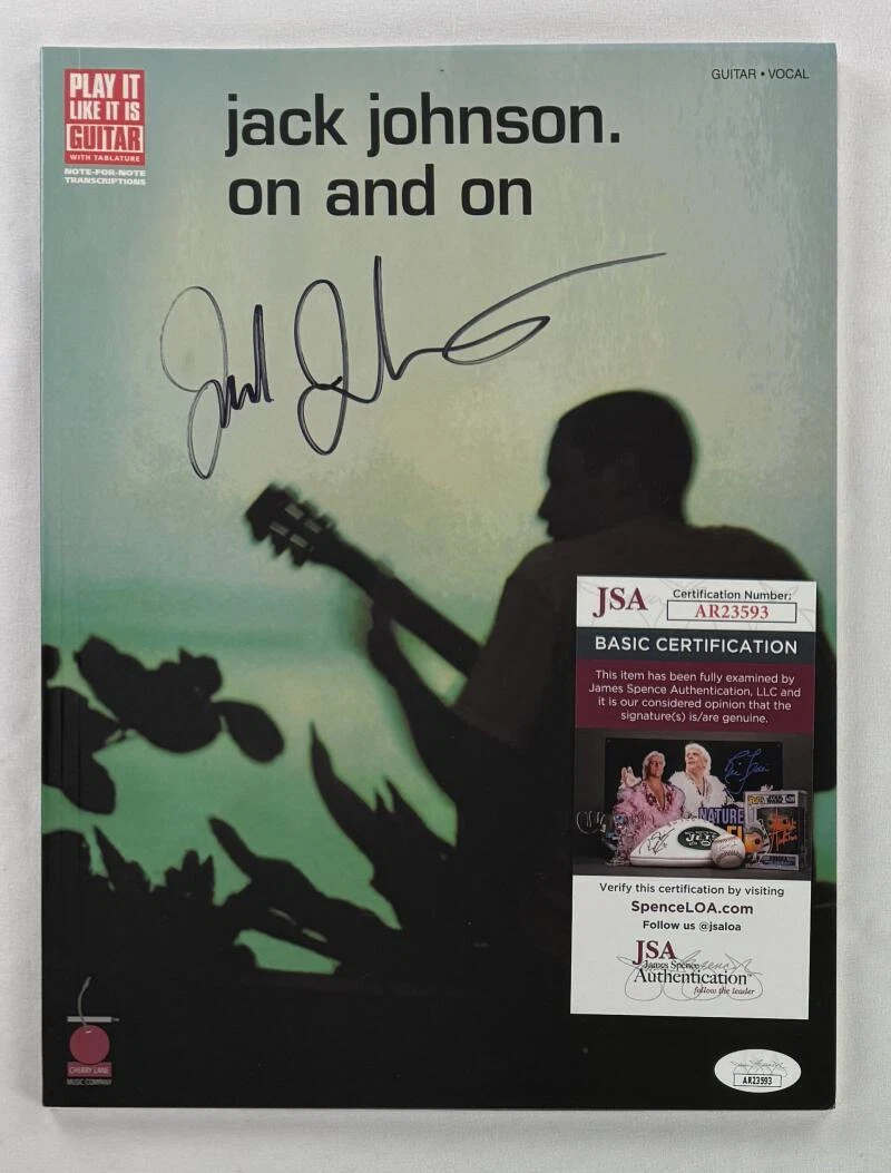 Jack Johnson Signed Autograph On and On Sheet Music Booklet Songbook w/ JSA COA