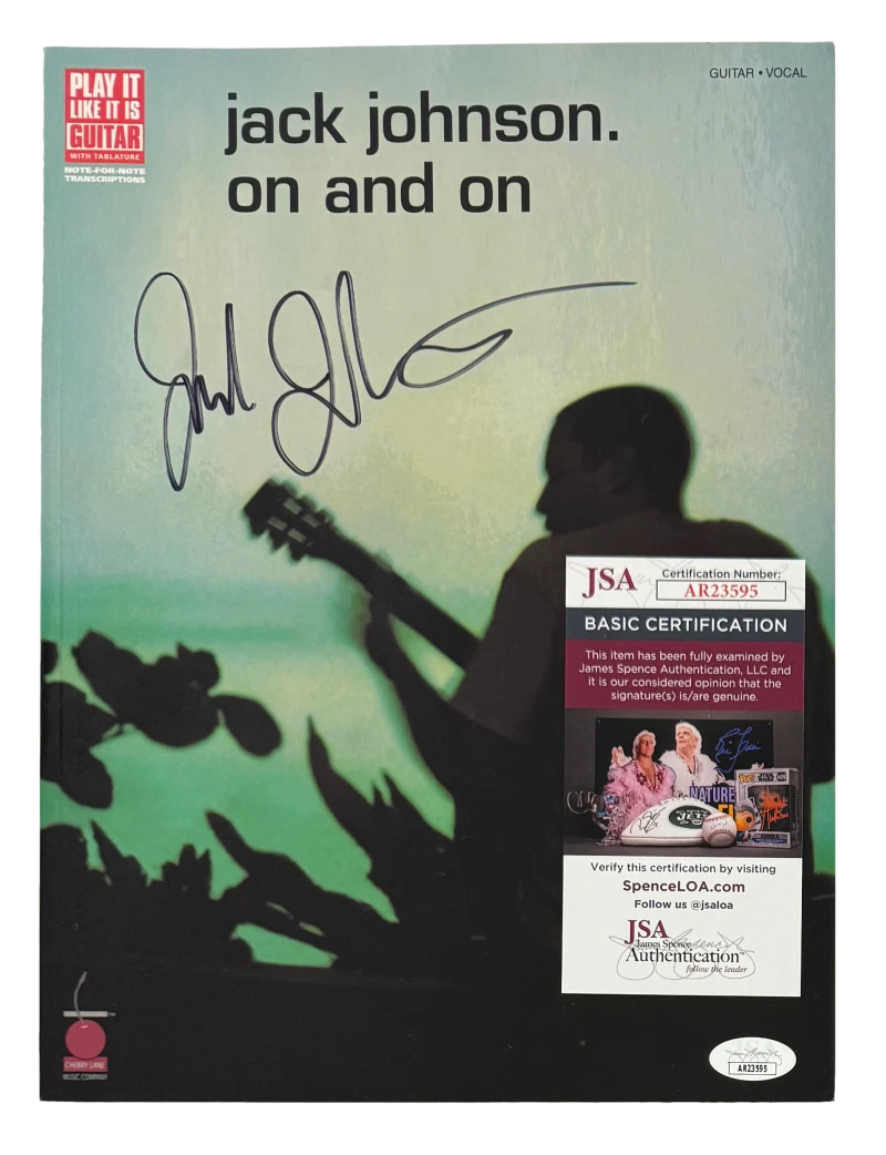 Jack Johnson Signed Autograph On and On Sheet Music Book Songbook - JSA COA