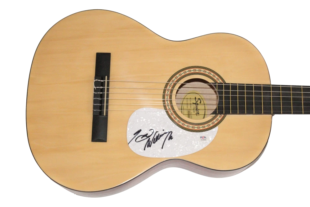 Hank Williams Jr Signed Autograph Fender Acoustic Guitar - Country Music w/ PSA