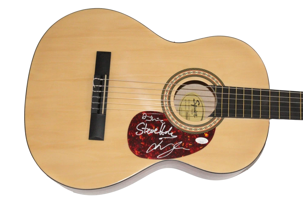 Steve Holley Laurence Juber Denny Laine Signed Autograph Acoustic Guitar JSA COA
