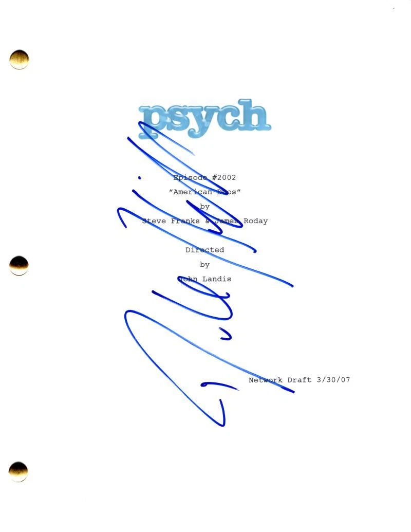 Dule Hill Signed Autograph Psych Full Episode Script Screenplay - Gus Guster