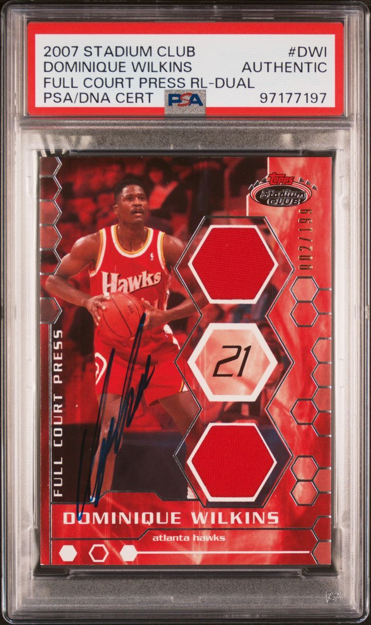 2007 Topps Stadium Club Full Court Press Relics #DWI 002/199 Dominique Wilkins S