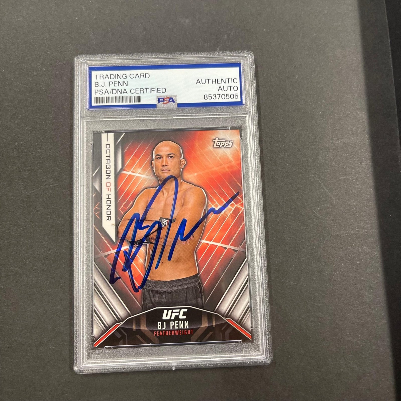 2015 Topps Octagon of Honors #HONOR-3  B.J. PENN Signed Card PSA/DNA Autographed