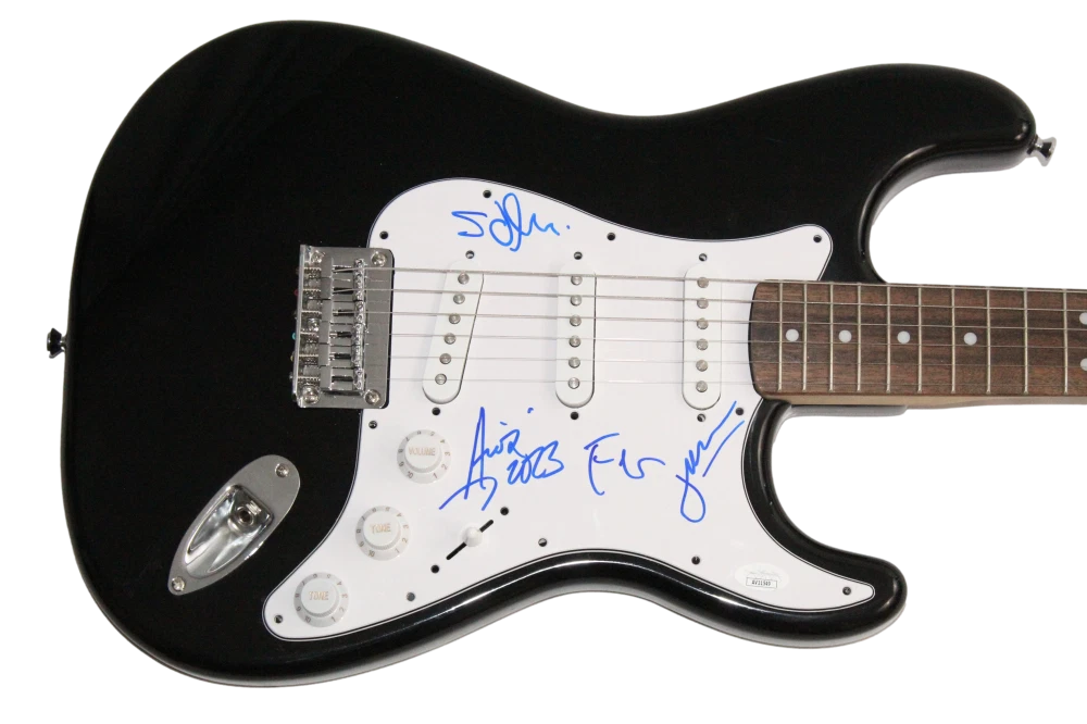 Mana Full Band Complete x4 Signed Autograph Fender Electric Guitar - JSA COA