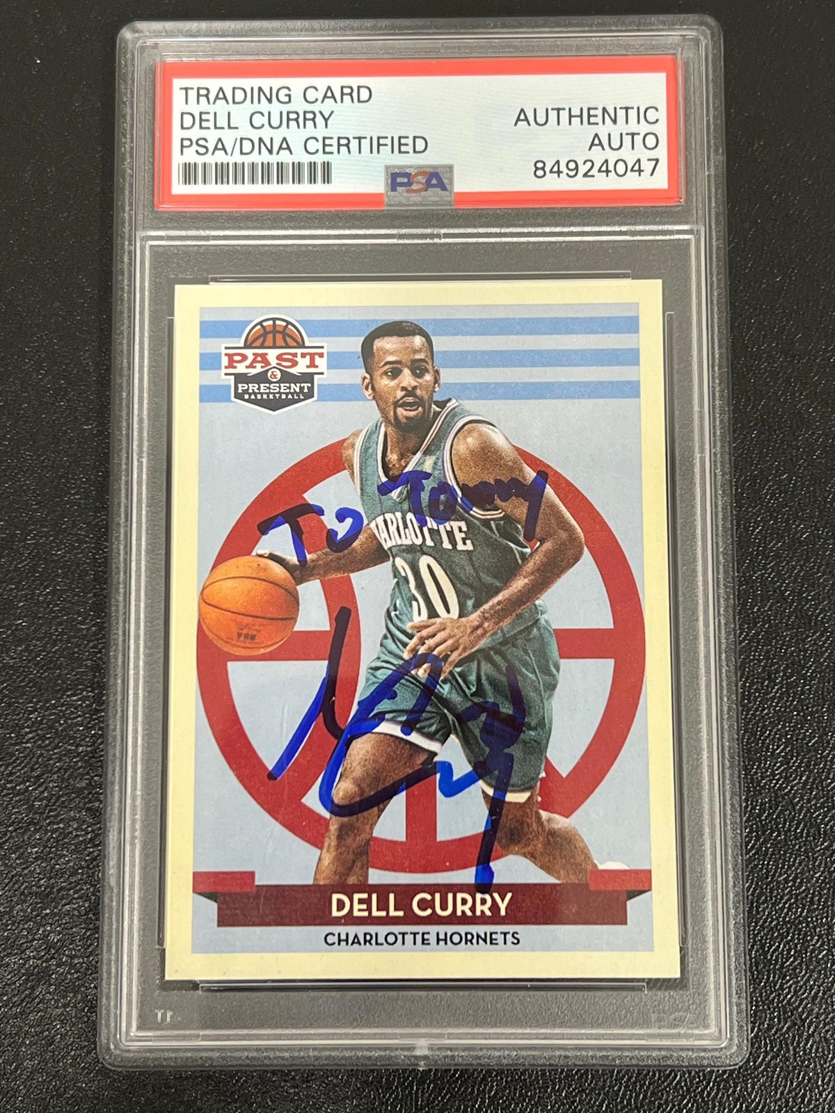 2012-13 Panini Past and Present #108 Dell Curry Signed Card AUTO PSA/DNA Slabbed