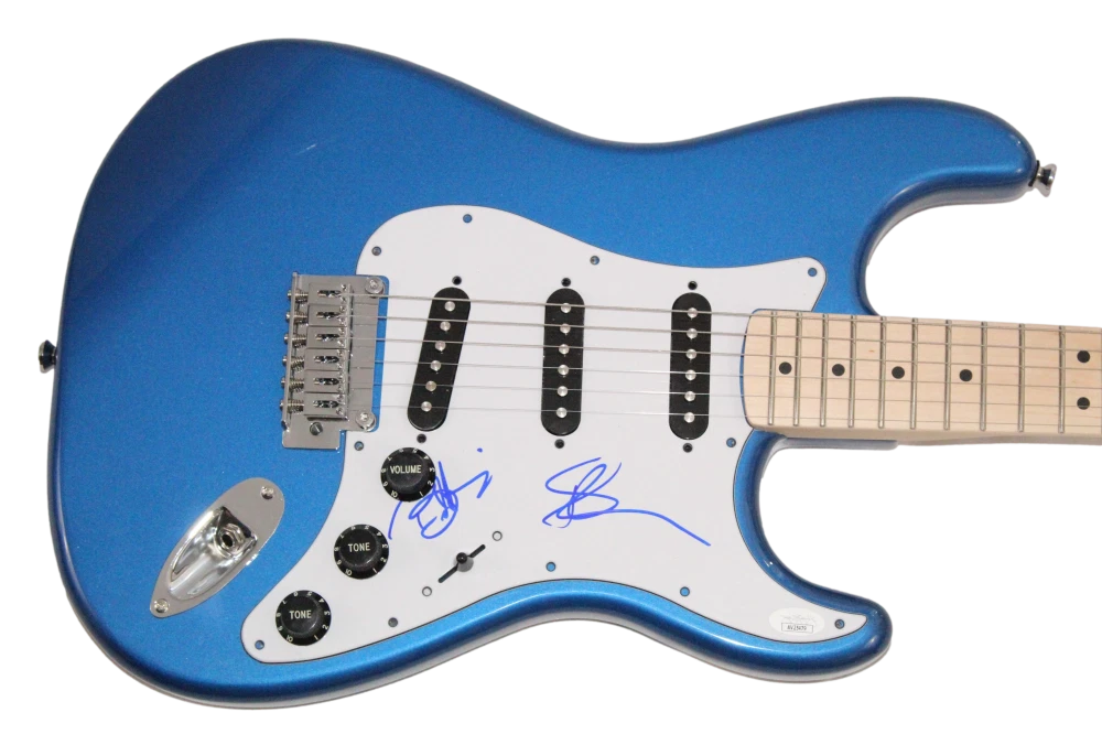 Alessi Brothers Signed Autograph Blue Fender Electric Guitar - Oh Lori JSA COA