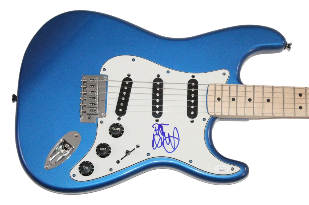 Pat Metheny Signed Autograph Full Size Blue Fender Stratocaster Guitar - JSA COA