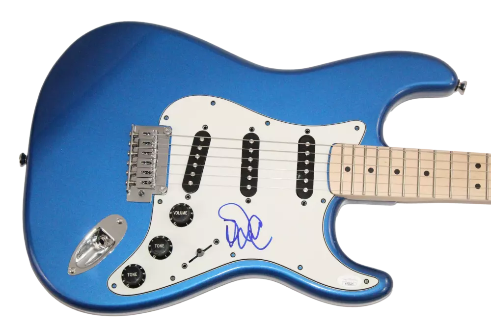 Elvis Costello Signed Autograph Blue Stratocaster Guitar - Armed Forces JSA COA