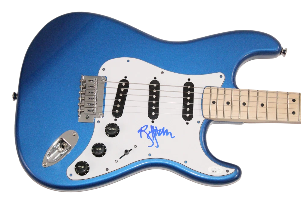 Robyn Hitchcock Signed Autograph Full Size Blue Stratocaster Guitar w/ JSA COA
