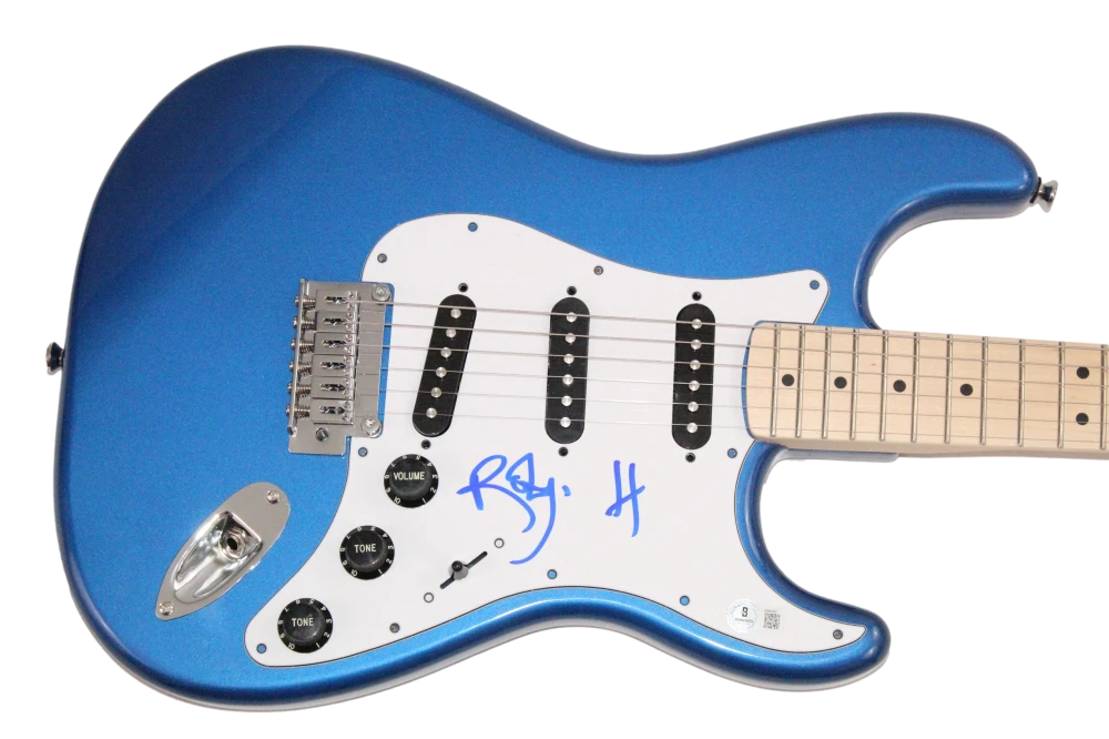 Robyn Hitchcock Signed Autograph Stratocaster Guitar Egyptians w/ Beckett COA