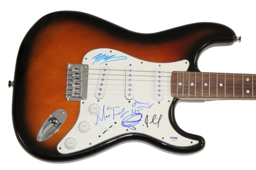 Maroon 5 Band Signed Autograph Fender Electric Guitar - Adam Levine +4 PSA COA