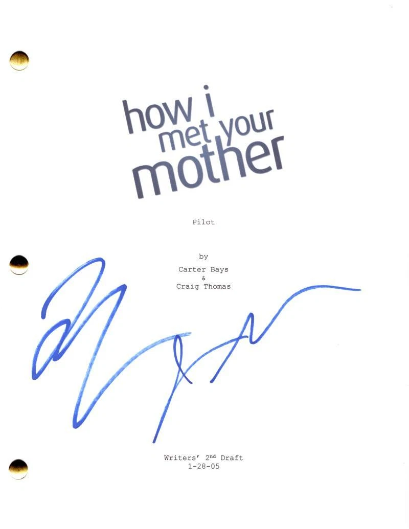 Josh Radnor & Jason Segel Signed Autograph How I Met Your Mother Pilot Script
